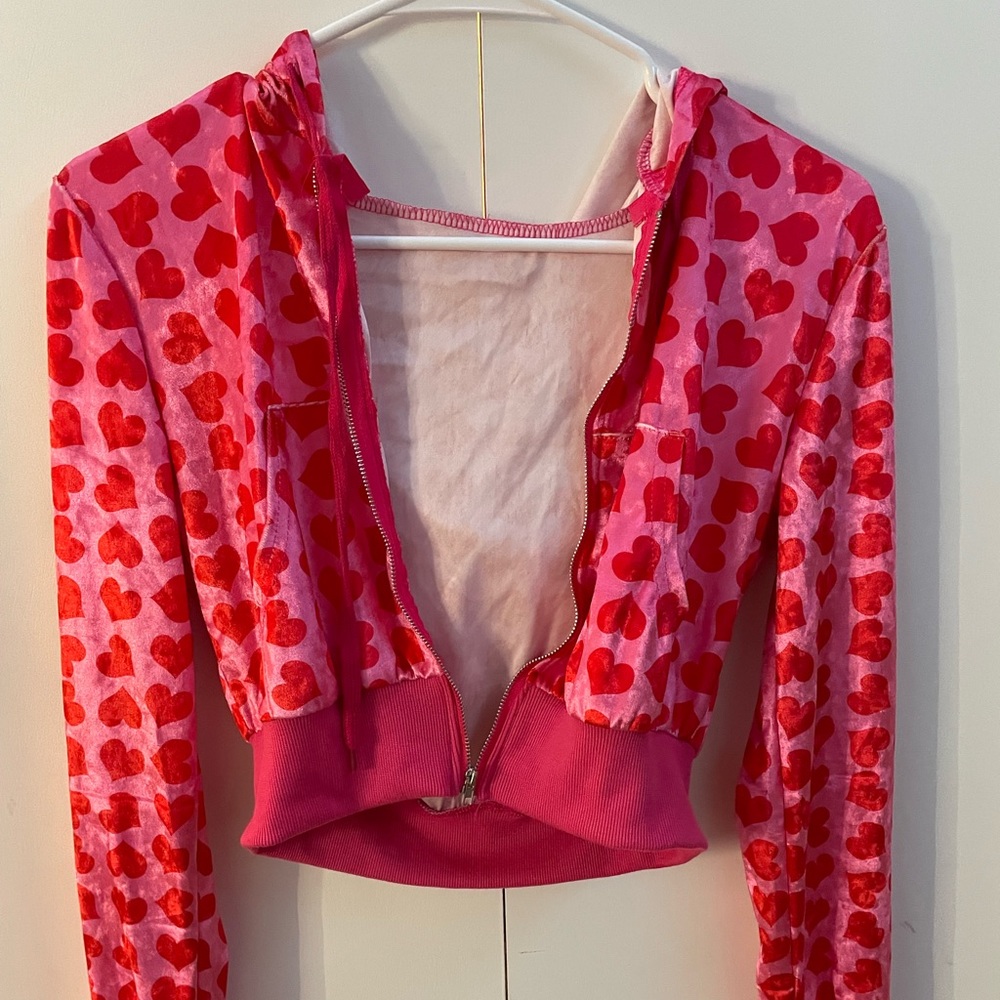 y2k heart zip up - Picture 2 of 2